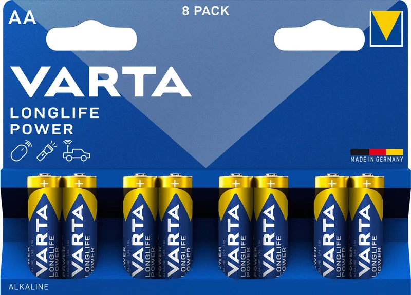 PILES VARTA ALCALINE POWER 1,5V PILES LR6/AA 8 PCS