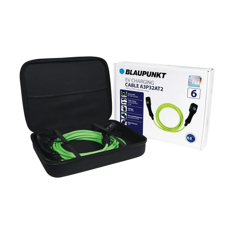 CABLE CHARGE VEHICULE ELECTRIQUE 32A TRIPHASE T2 >T2 A3P32AT2 N°6 BLAUPUNKT