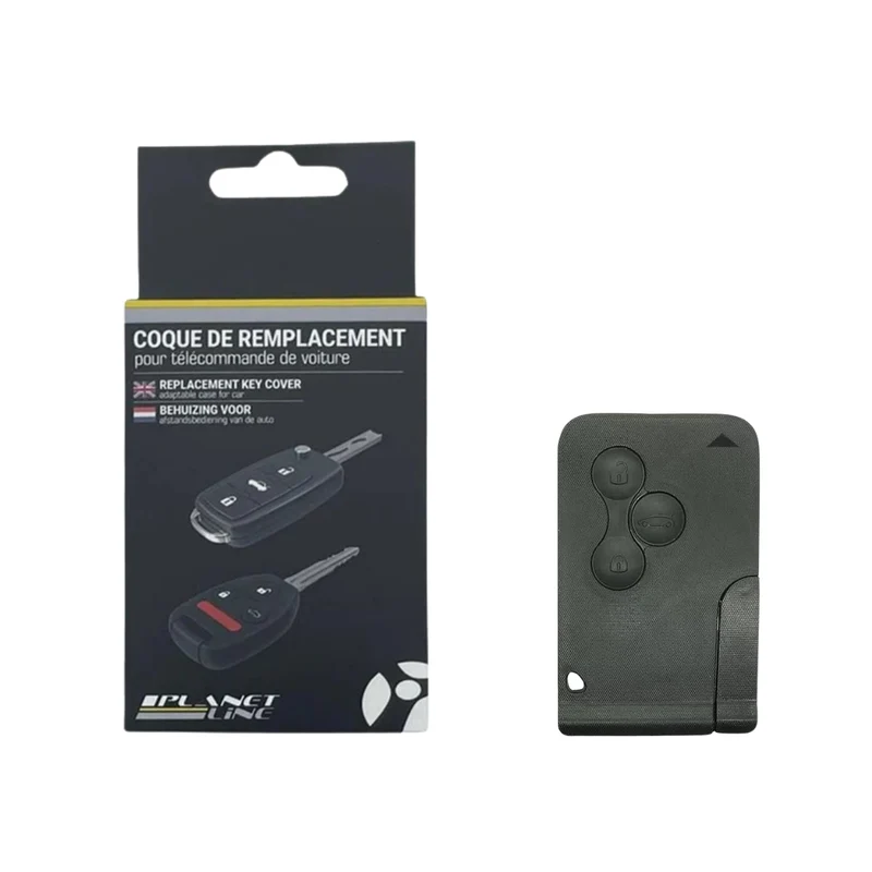 COQUE CARTE ADAPTABLE POUR RENAULT 3 BOUTONS SANS LAME MEGANE, SCENIC KEYSKAR