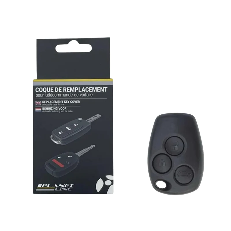 COQUE CLE ADAPTABLE POUR RENAULT 3 BOUTONS LAME FRAISEE KEYSKAR