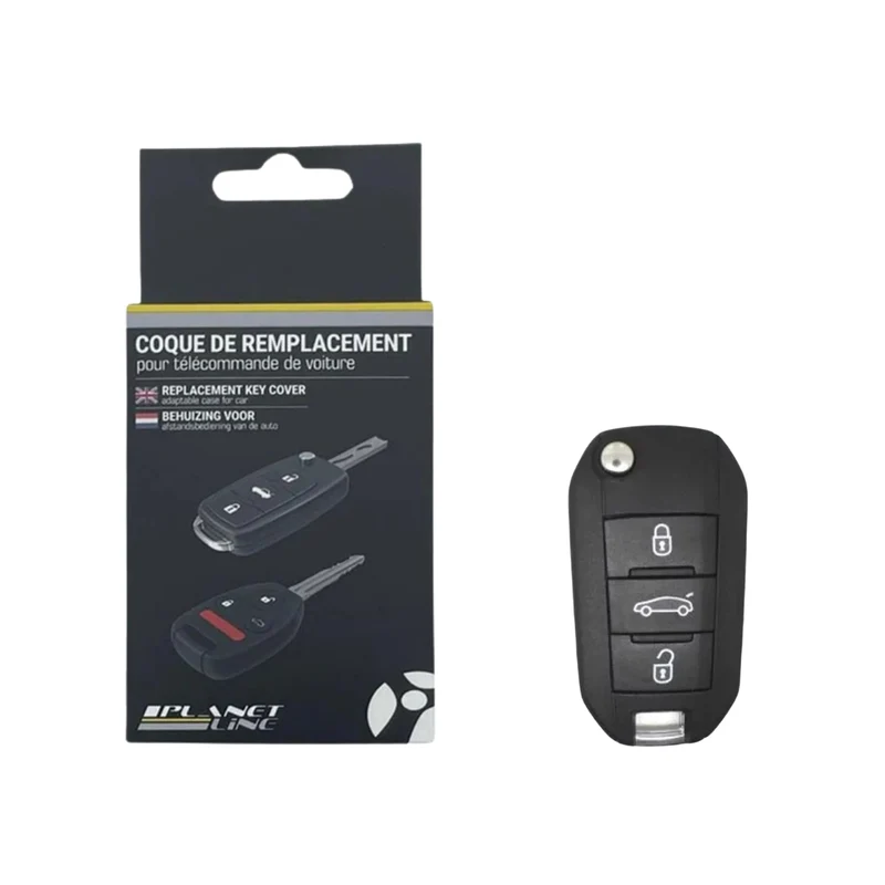 COQUE CLE ADAPTABLE POUR PSA 3 BOUTONS 208/2008/3008 -2019> LAME FRAISEE KEYSKAR