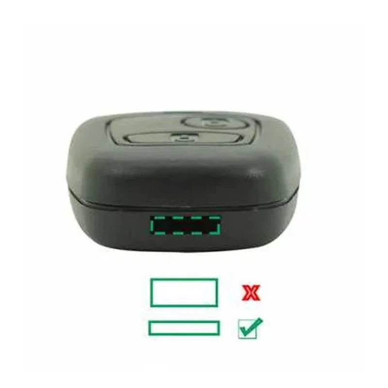 COQUE CLE ADAPTABLE POUR PEUGEOT 2 BOUTONS LAME CRANTEE KEYSKAR
