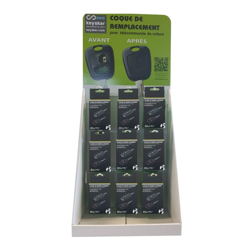 PACK 72 COQUES DE CLE AVEC PRESENTOIR KEYSKAR