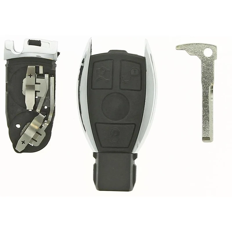 COQUE CLE ADAPTABLE POUR MERCEDES 3 BOUTONS LAME FRAISEE SECOURS KEYSKAR