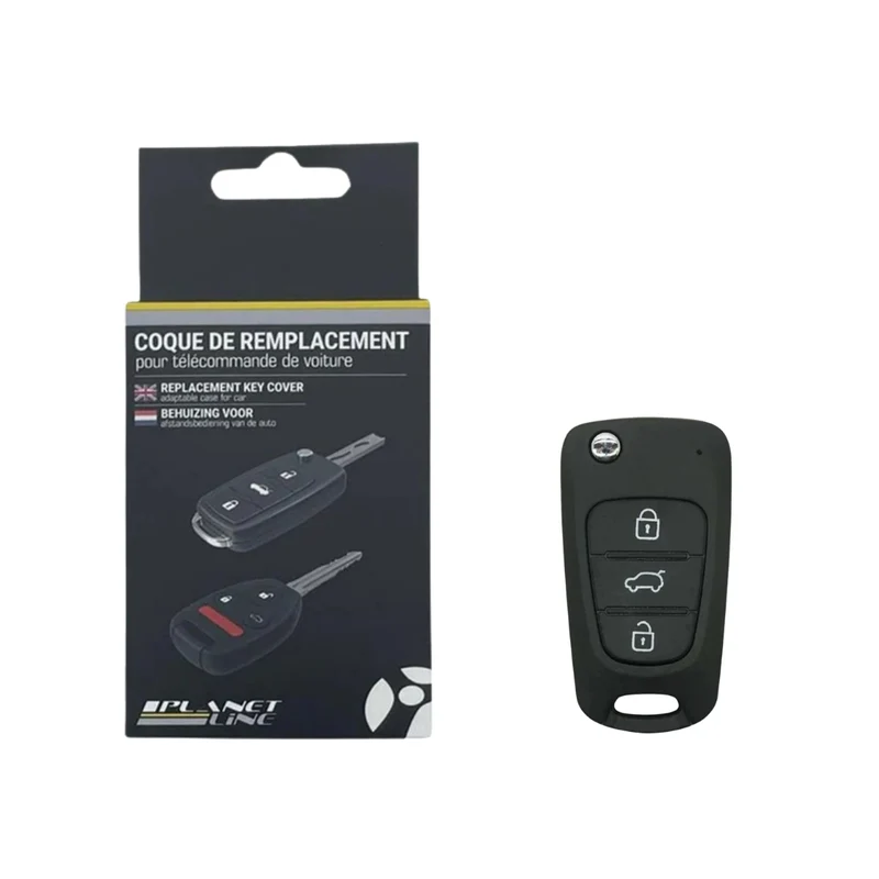 COQUE CLE ADAPTABLE POUR KIA HYUNDAI 3 BOUTONS LAME FRAISEE KEYSKAR