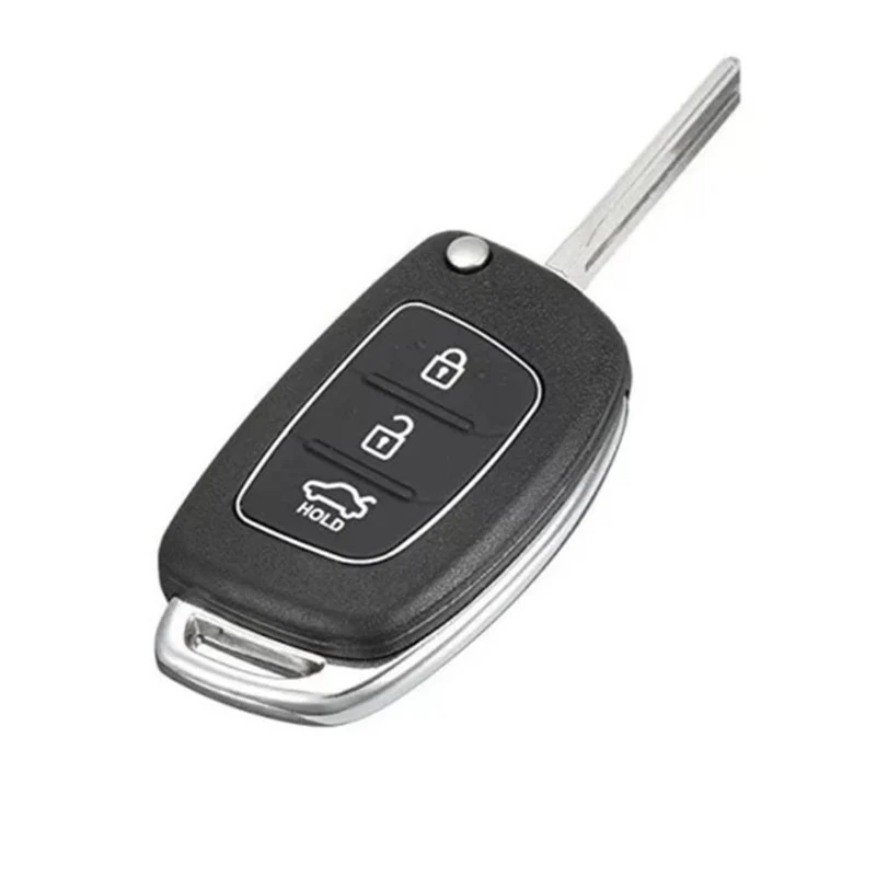 COQUE CLE ADAPTABLE POUR KIA HYUNDAI 3 BOUTONS LAME FRAISEE KEYSKAR
