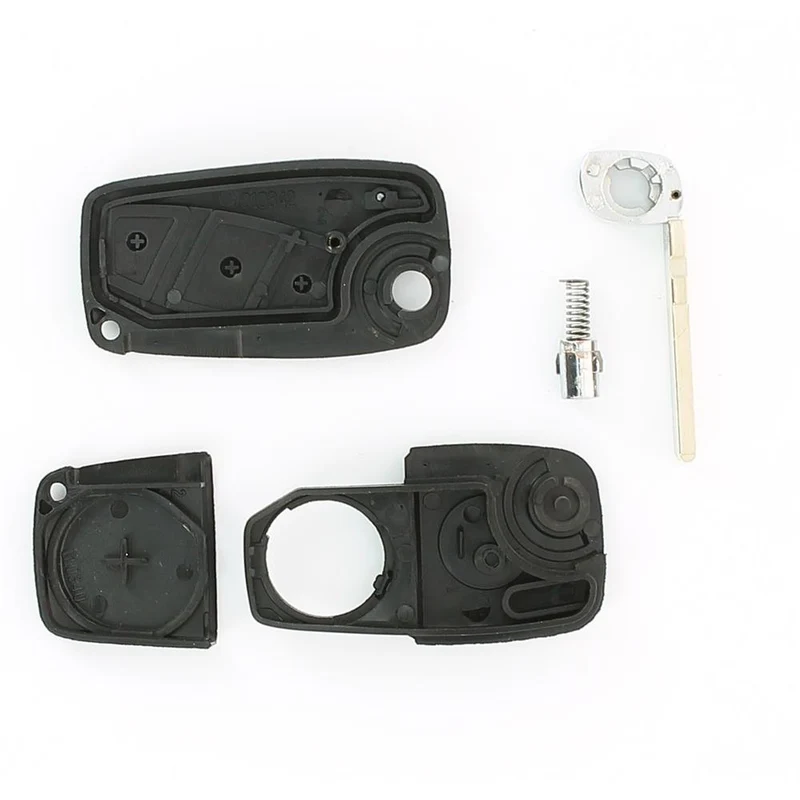 COQUE CLE ADAPTABLE POUR FIAT 3 BOUTONS LAME FRAISEE PILE DANS COQUE KEYSKAR