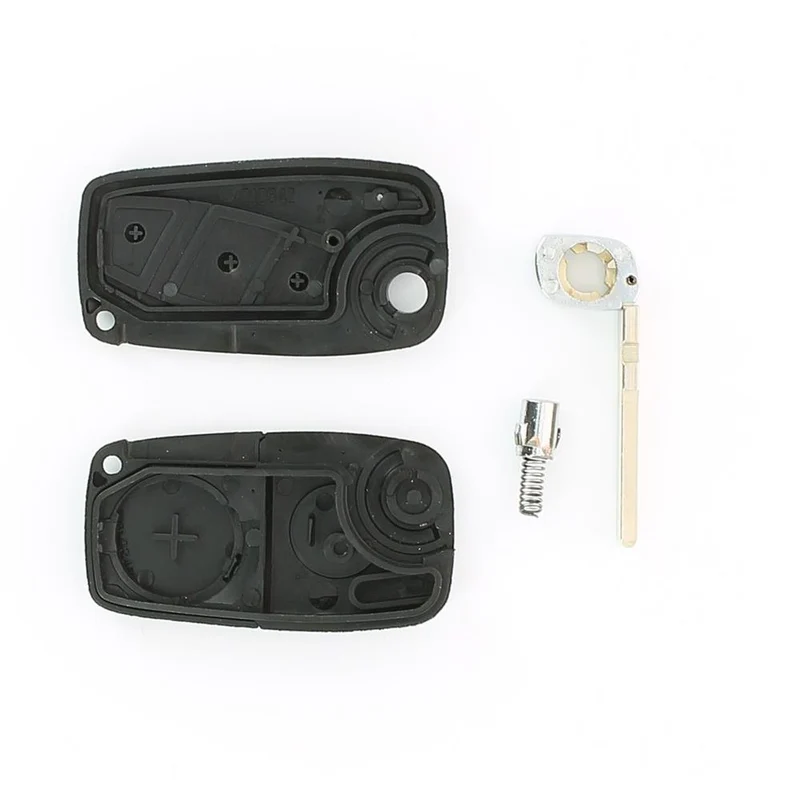 COQUE CLE ADAPTABLE POUR FIAT 3 BOUTONS LAME FRAISEE PILE DANS COQUE KEYSKAR