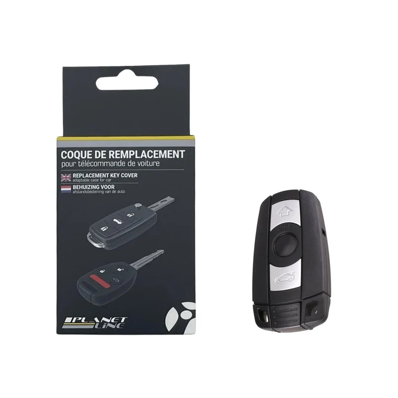COQUE CLE ADAPTABLE POUR BMW 3 BOUTONS LAME SECOURS FRAISEE KEYSKAR
